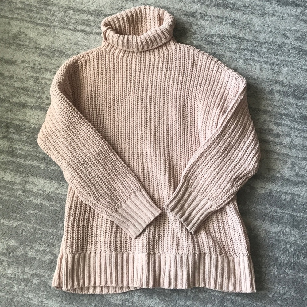Oversized Knitted Turtleneck Sweater